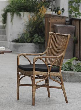 户椅椅外椅子桌椅天然藤椅日式QME藤编餐餐民宿家用阳台露台休闲
