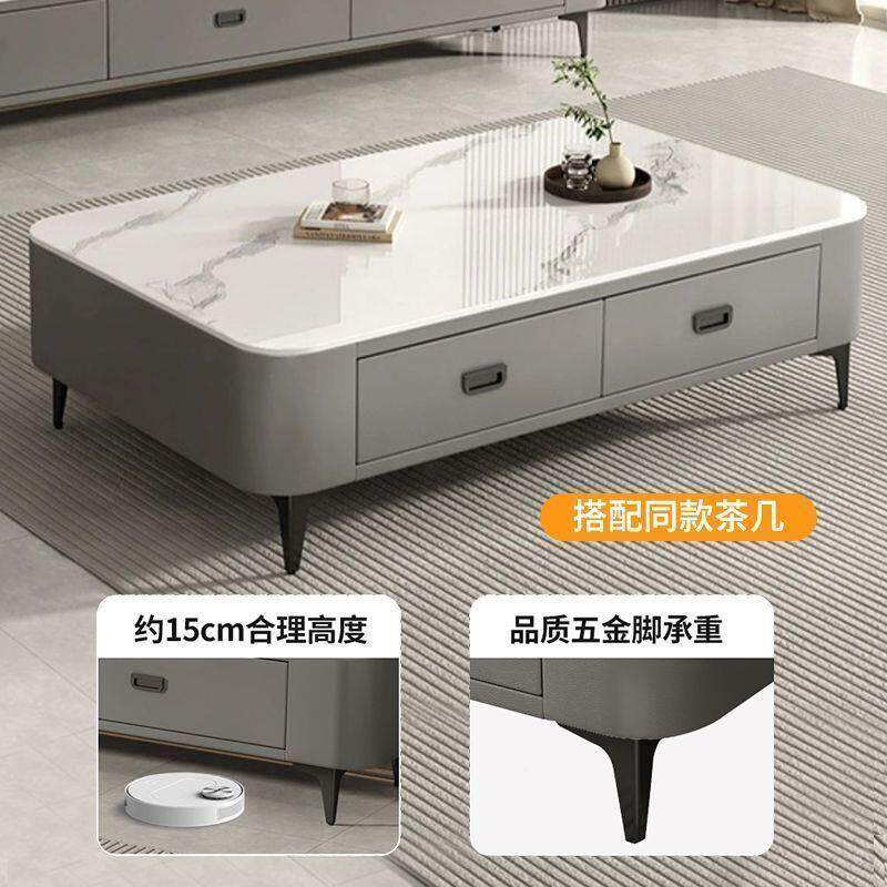 茶几璃用客厅84261小玻家户型茶桌酒免安装软包茶几电视店柜组合