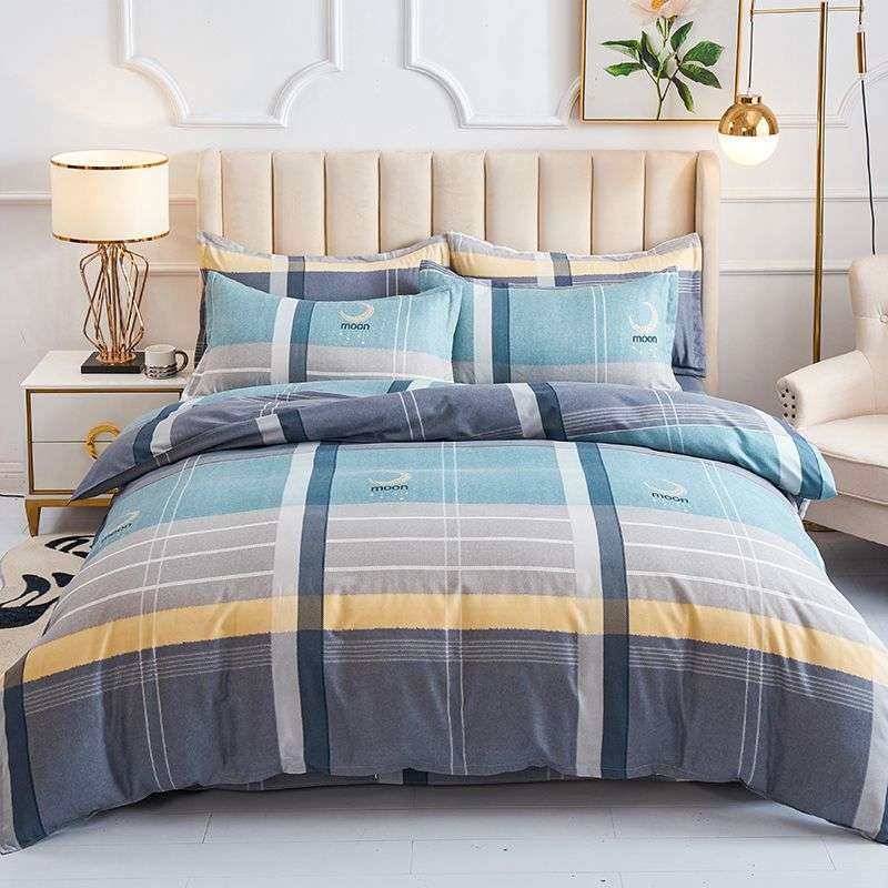 2025新款床单四件套简约家用床上用品套件简约被套被罩220x240cm4