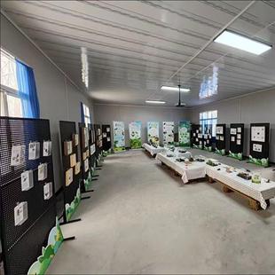 铁艺移五金工具洞洞板落工厂直发地孔品书画展架饰配件动推拉收圆