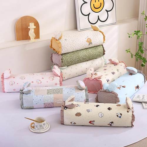 纱小清新MK001碎花～全头颈棉双层荞麦枕单人成人儿童护纯棉枕芯