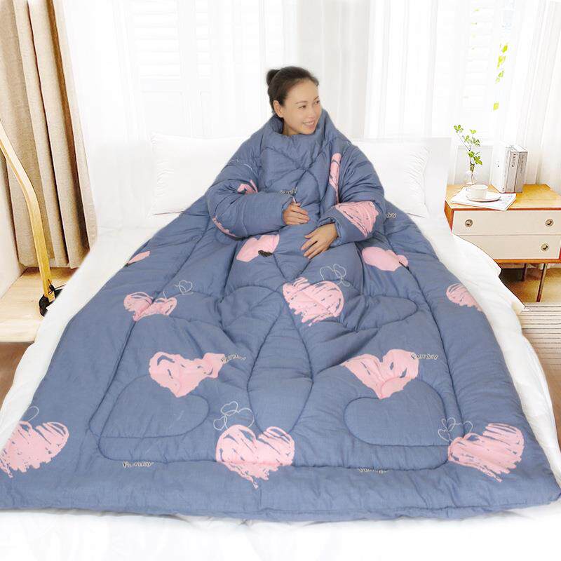 睡袋被儿童纯成人人薄TZF可轻以穿单带袖防踢空调夏被子棉被薄棉