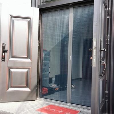 隐形式折叠纱门加厚铝合DSK金纱窗推拉防伸缩蚊虫沙门风防琴式盗