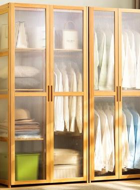 性家用简易衣柜经济出租房用挂衣LFF式区组装室防尘货架卧衣橱结