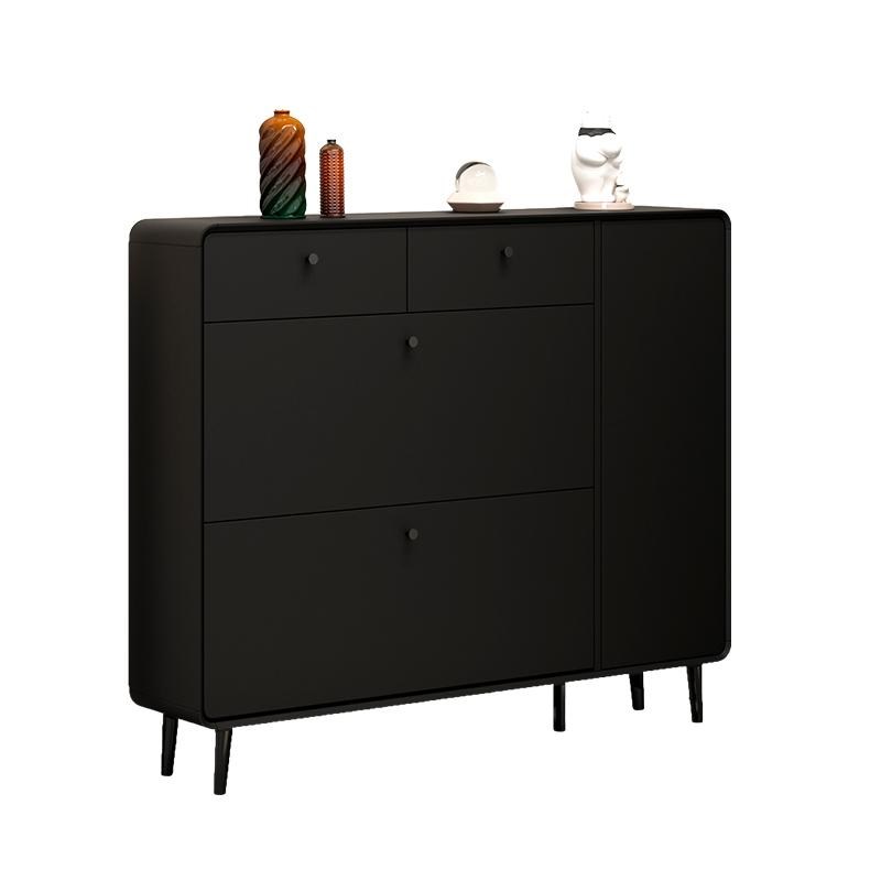 鞋柜家用门口黑色入户超薄翻斗玄关F柜进门大容量简约省空间鞋架