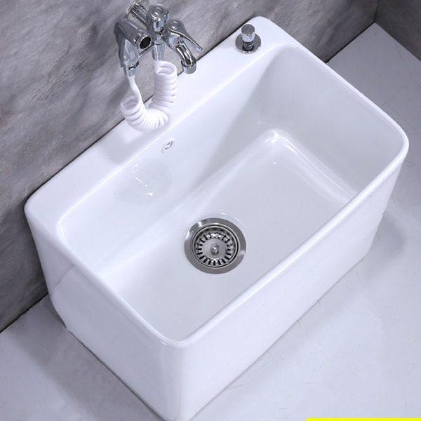 家用阳台陶瓷拖把池方形落地式墩布槽卫生间洗涤帕布桶地拖盆拖布,家装主材,拖把池,淘宝优惠券,粉丝福利购,淘宝优惠卷