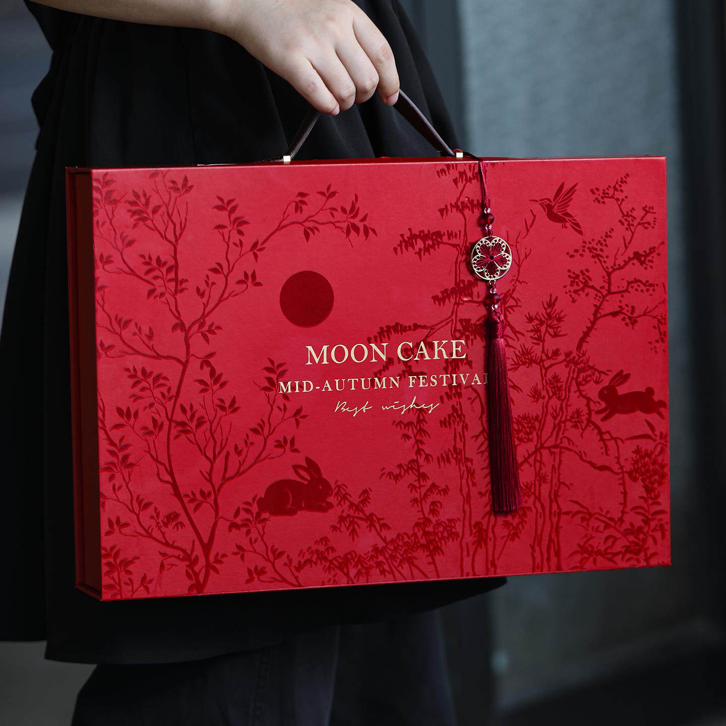 中秋月饼包装盒礼盒高档硬盒粒冰皮流心蛋黄酥盒子空盒定制