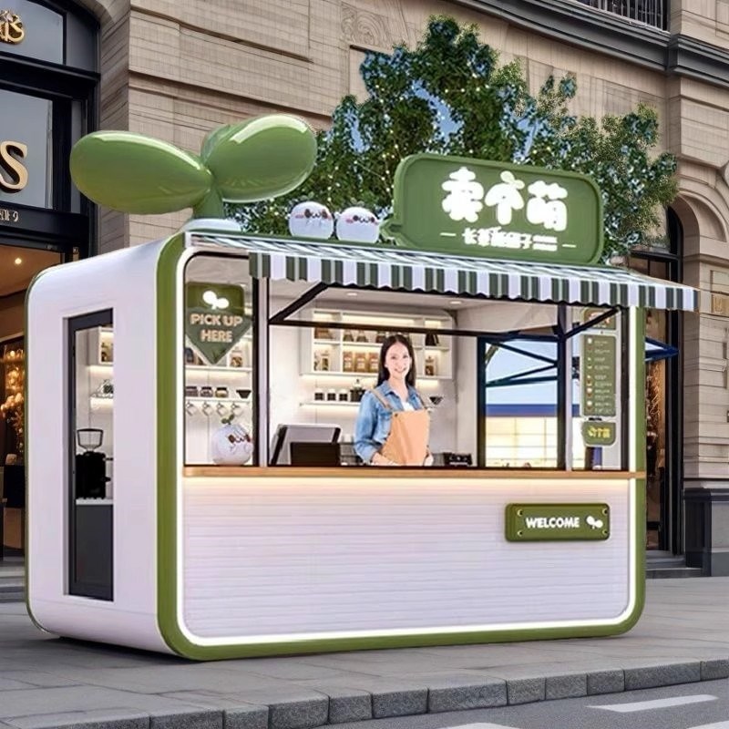 景区户外商铺移动便利店网红摆摊售货亭咖啡屋饮T品店售卖亭定制