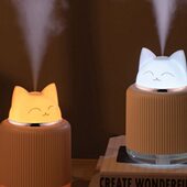 灯宠加湿器氛围小夜灯车载办公室桌面补水静音网红可爱卡通加湿器