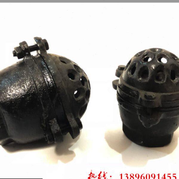 铸铁丝扣底阀H12X-2.5内螺纹止回单向阀水泵吸水底阀莲蓬头2寸50