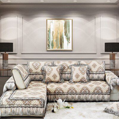 欧式防滑沙发垫四季通用布艺坐垫简约现代客厅沙发套罩巾全包定做