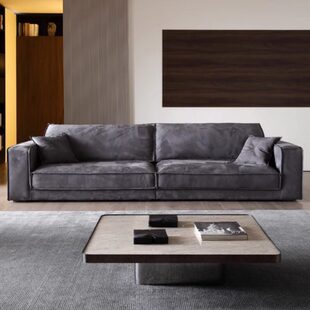 baxter意式极简转角沙发布达佩斯大坐深客厅豆腐块磨砂布直排沙发