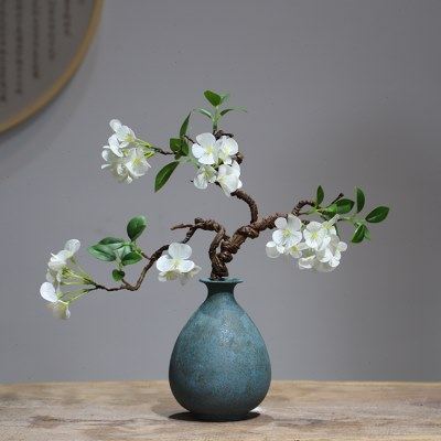 新中式复古禅意花瓶摆件陶瓷器花插玄关桌博古架客厅茶室书房装饰,家居饰品,花瓶,淘宝优惠券,粉丝福利购,淘宝优惠卷