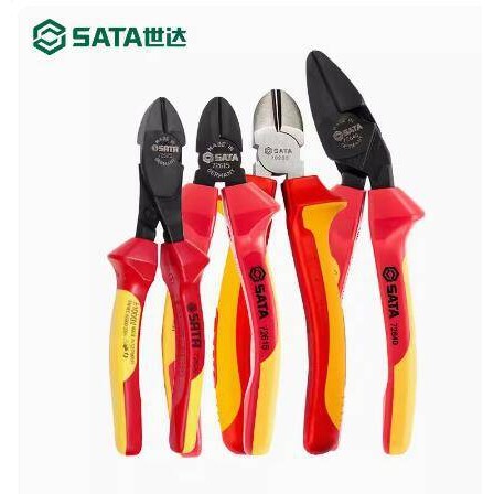 世达绝缘斜口钳省力老虎钳尖嘴8寸钢丝钳72610 72615 72627 70131