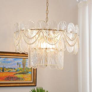 法式吊灯客厅水晶卧室美式复古2025年新款轻奢餐厅设计师创意灯具