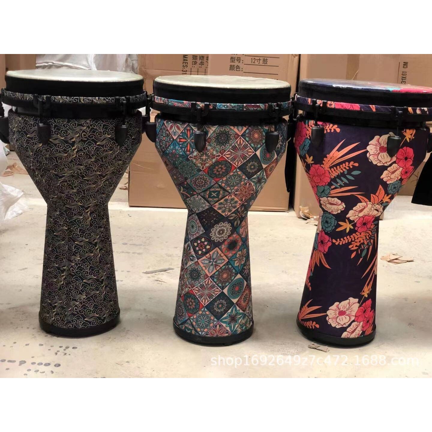 丽江手鼓12寸非洲鼓手鼓机械调音环保木成人初学者非洲鼓螺丝调音