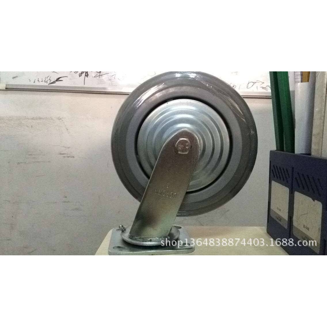 脚轮 8寸重型人造胶定向轮优冠脚轮静音轮橡胶轮TPR轮子