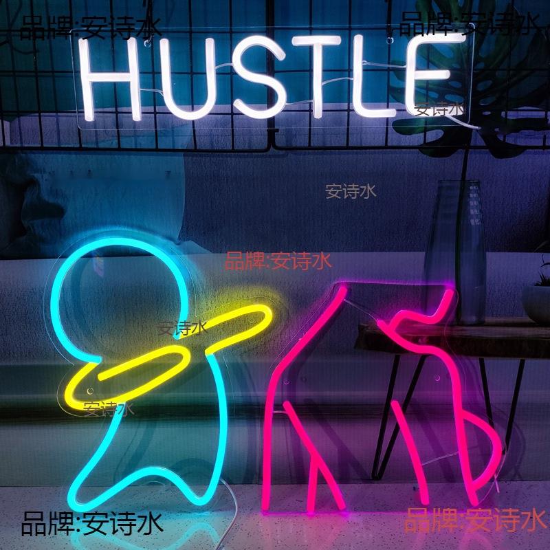 创布意饰霓虹灯挂墙装酒店AOB吧商夜灯派对房间氛围灯浪漫置12V彩