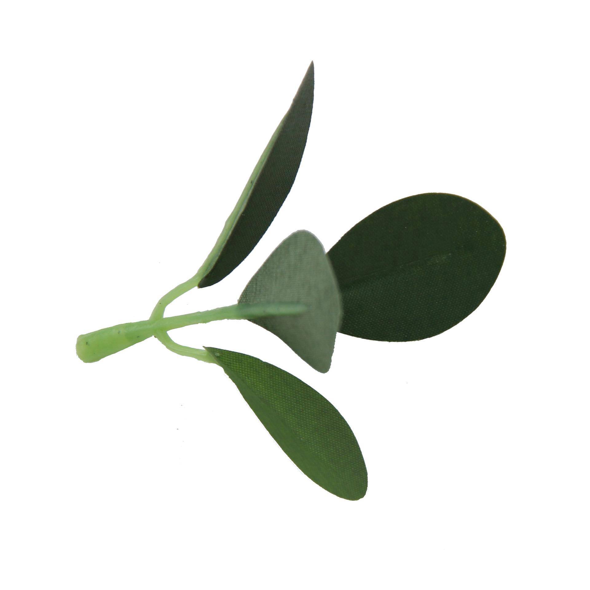真感LF-20190塑胶米兰叶绿植假花配材仿手手感叶软装假植物叶子