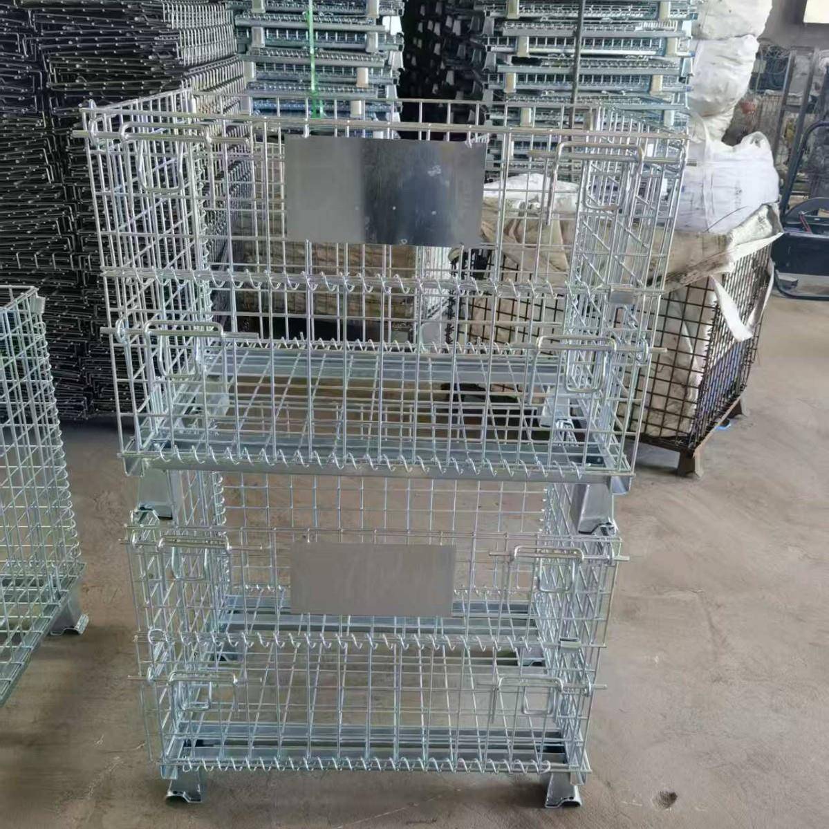 仓储铁笼框周转箱笼710铁框工业笼周转筐铁折框叠蝴蝶仓储笼铁折