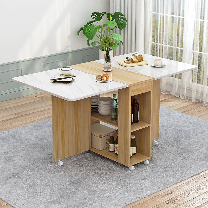 折叠桌子餐桌家用小户型小型可移动简易长方形桌子吃饭家用饭桌