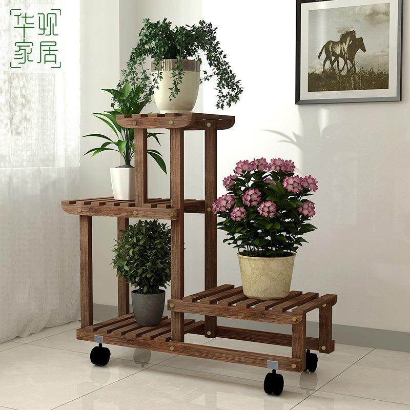 花架子多层室内阳台置物架客厅实木质落地栏杆多肉绿萝植物架,基础建材,脚轮/万向轮,淘宝优惠券,粉丝福利购,淘宝优惠卷