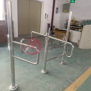 超市入口半高转闸门导向门手动单向门转闸滚门顺时针旋转十字闸门