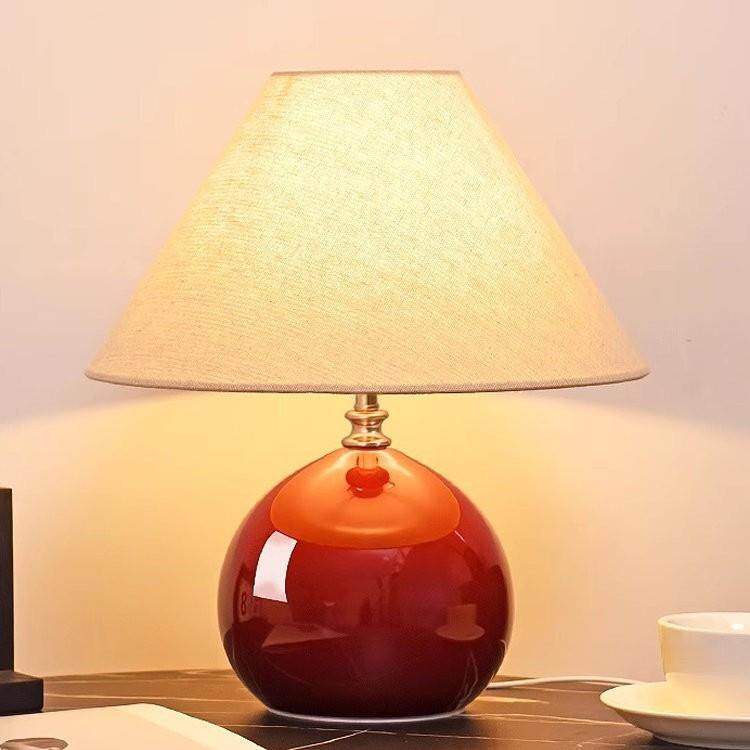 法式中古陶瓷台灯可爱栗子设计师复古日式简约卧室床头氛围灯