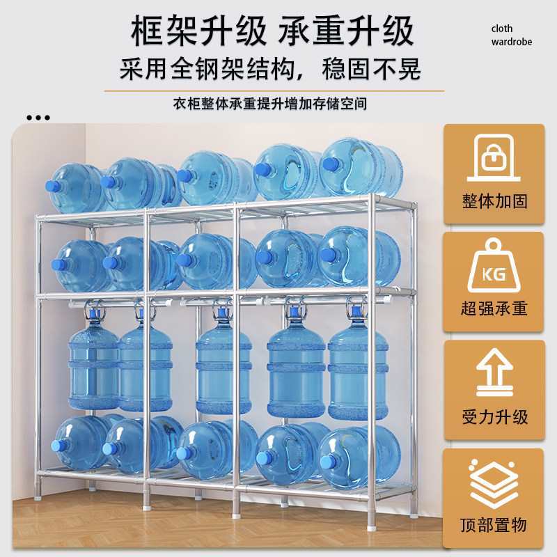 ?布衣柜加粗加厚全钢架简易衣柜家用卧室出租房全封闭结实耐用衣