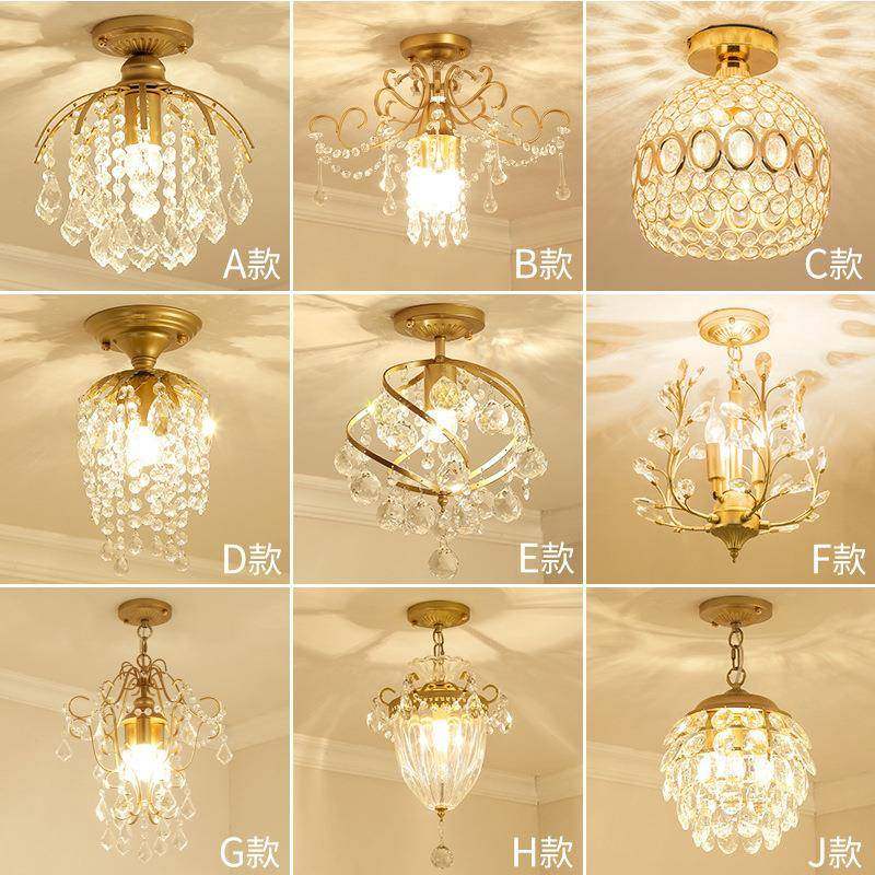 美式小吊灯阳台过道灯走廊灯玄关楼梯衣帽间灯门厅灯欧式水晶吊灯