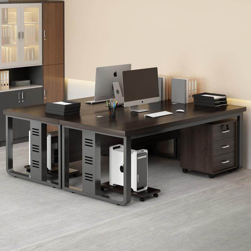 职员桌办公桌现代简约二人位办公室员工位桌椅组合台式家用电脑桌