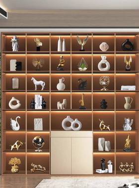新中式轻奢摆件高档家居客厅酒柜展示柜办公室装饰品领导桌面摆设