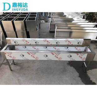 学校厨房不锈钢水槽 洗菜洗碗池通长商用不锈钢水槽多人使用