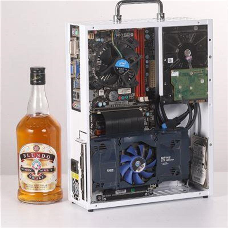 驭匠P02 P04手提A4便携ITX机箱matx紧凑型迷你itx白色侧透小机箱