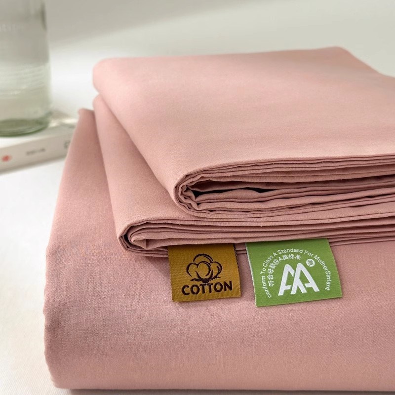 A类母婴级床单单件纯棉100%全棉纯色学生宿舍薄款水洗棉加厚磨毛