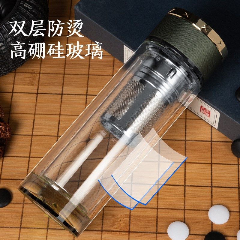 双层玻璃水杯印字商务广告礼品杯  耐高温高硼硅玻璃杯子,餐饮具,玻璃杯,淘宝优惠券,粉丝福利购,淘宝优惠卷