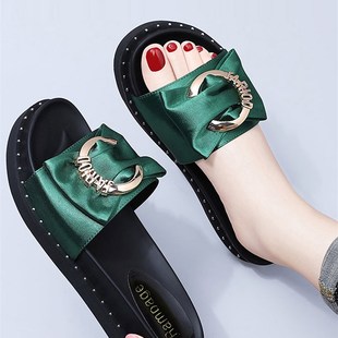 拖鞋 外出黑色夏天ins潮凉拖鞋 女外穿2025年新款 厚底时尚 夏季 凉鞋