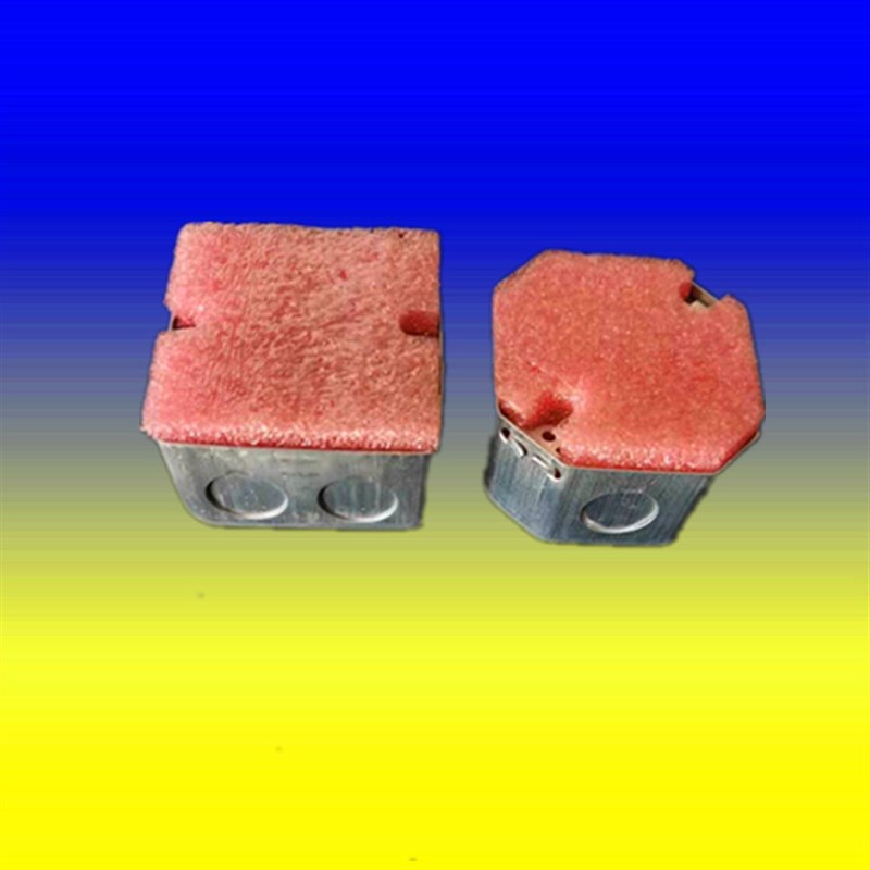 PVC86型线盒填充泡沫块 铁盒预埋穿筋盒开关插座底盒保护模块厂家