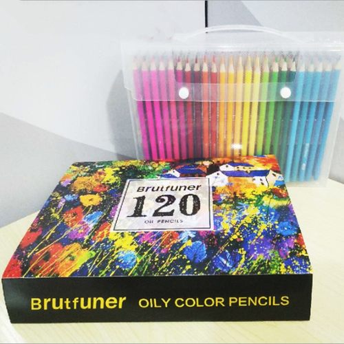 本范儿彩铅Brutfuner48色水溶性彩色铅笔120P色72色油性填色绘画