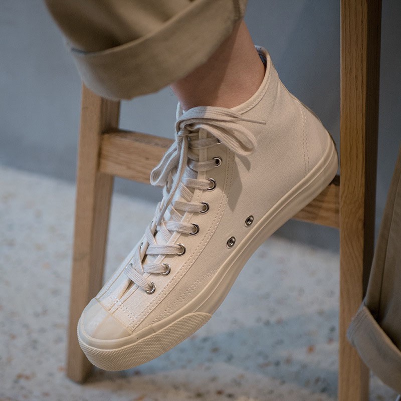 W升级版冈山日系高帮山本风 工装小众设计帆布鞋百搭硫化男女鞋子