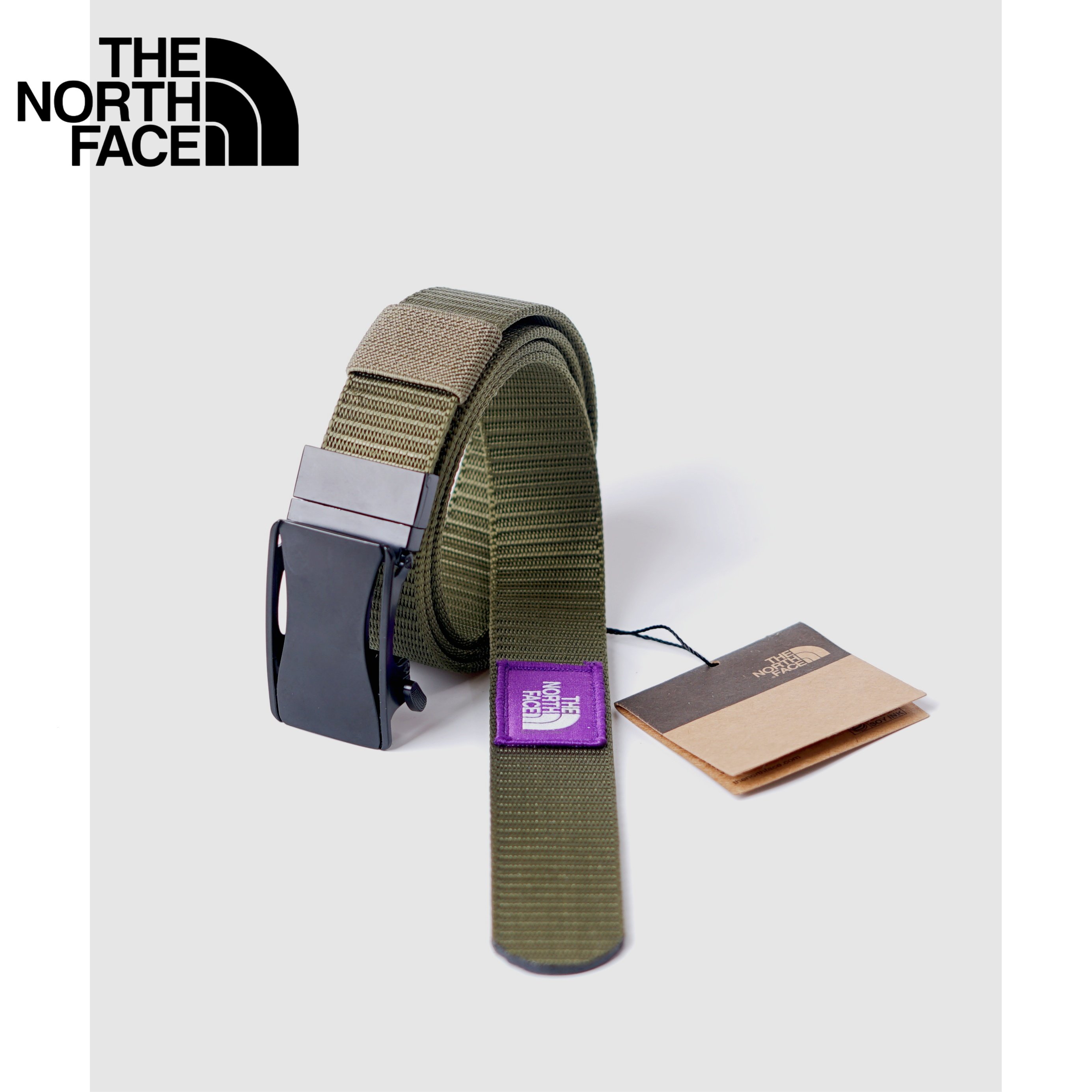 北面自动扣腰带男年轻人休闲百搭女帆布裤带尼龙战术腰带户外皮带