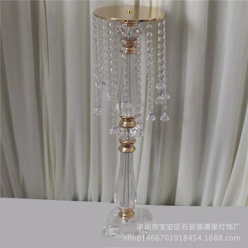 饰厂LMX0321家销直水晶珠帘婚庆场地布置具路引T台装道道具餐桌烛