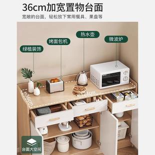 餐边子柜茶水客厅靠柜墙柜储物柜实木色收纳矮柜C75DC75带抽家用