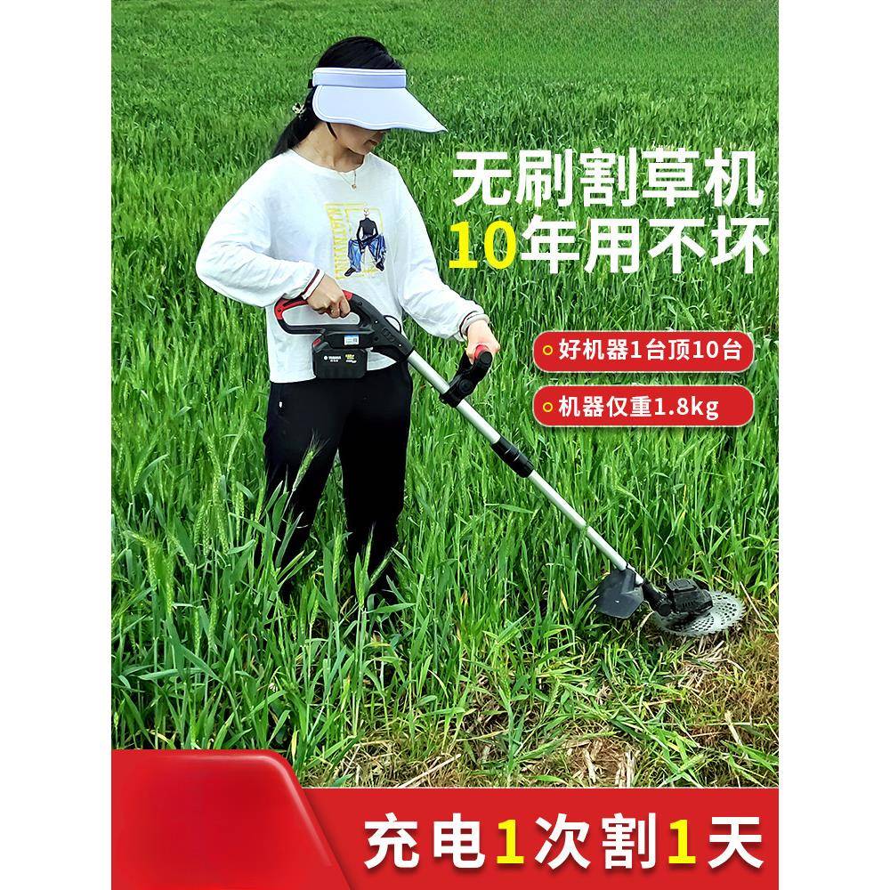 JQA进口电动草机小草充电式型家用便携式大功割率多功能农用锂电