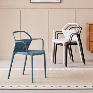 简约靠背家椅谈子务用阳台休闲椅户外可叠放收纳椅商洽椅1836塑料