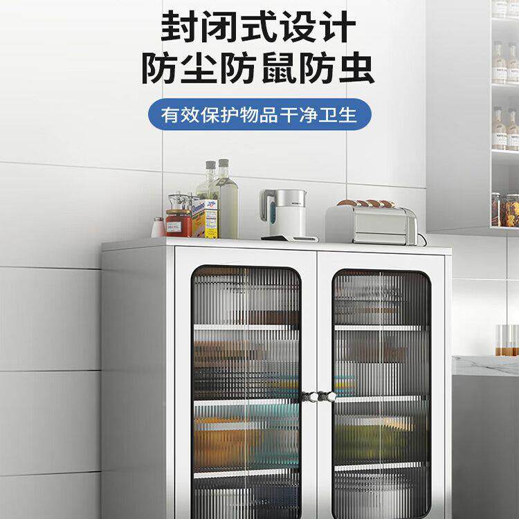 34加不锈钢厨碗柜YCC-023餐边厚柜餐厅储物柜房置物柜家用收0纳柜