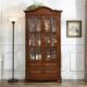客式 美实木酒柜新款 约简古欧式 厅靠墙玻璃门展示柜复储物LTY柜餐