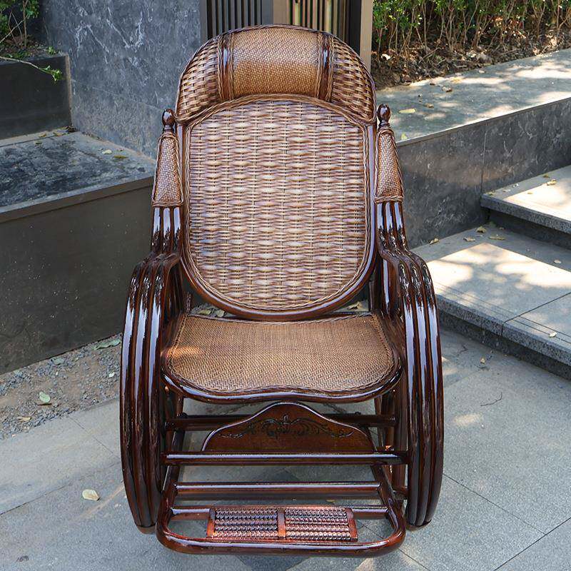 别大墅新式家用懒人逍遥椅中号子客厅新秀藤椅摇椅真新秀直背藤阳