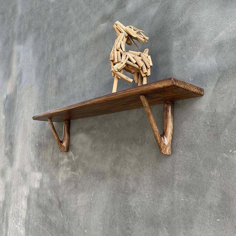 木隔墙TTmzwwww置物架墙上置物架壁复古一字隔板层板壁实挂板原木,收纳整理,书桌收纳置物架,淘宝优惠券,粉丝福利购,淘宝优惠卷