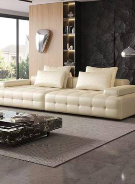 大新别发款劳伦斯沙发意式极简直排沙床墅客厅小户型皮ROO艺沙发